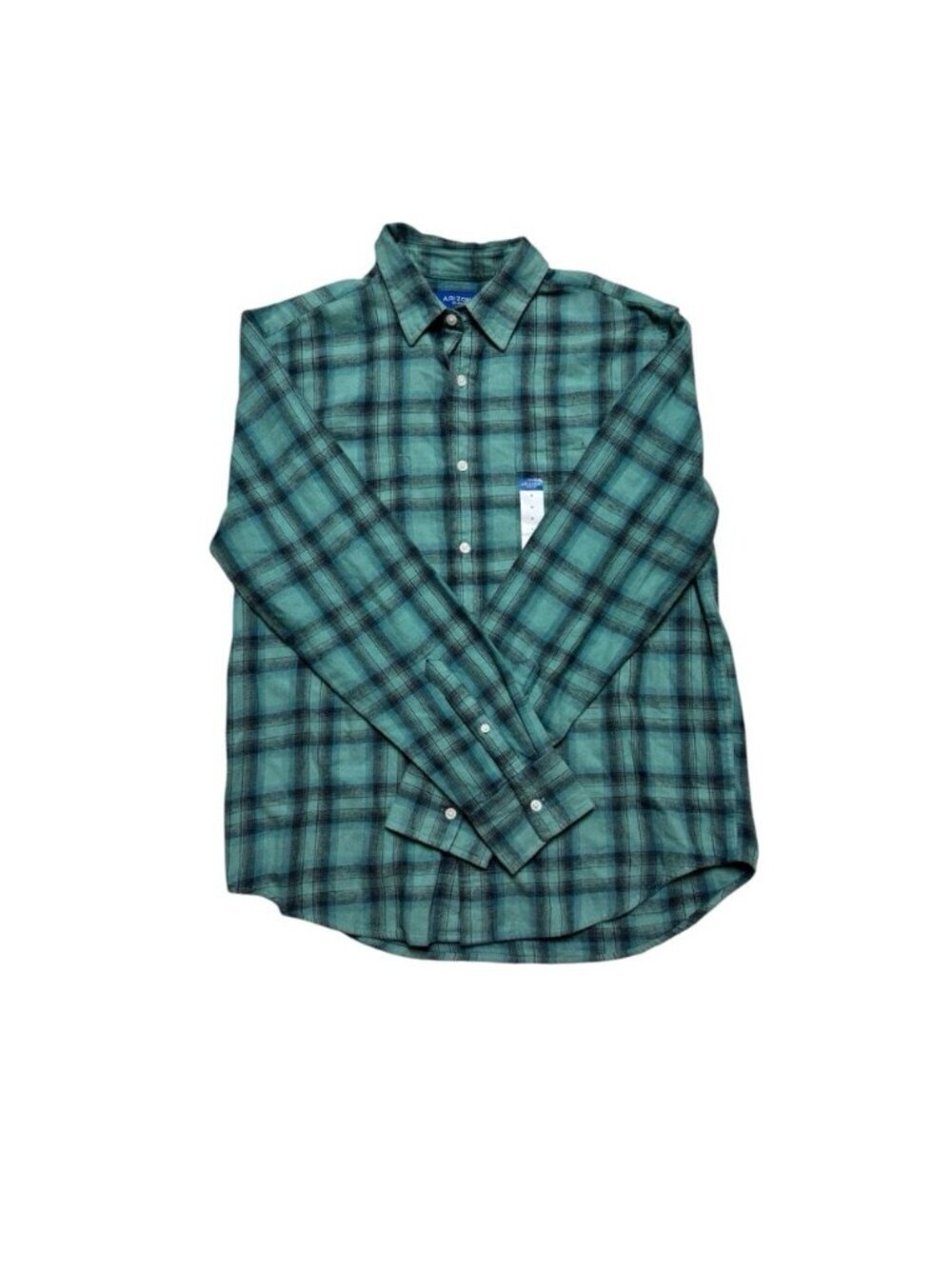 Arizona Jean Co Plaid Button Up Shirt Men’s M Green Cotton NWOT